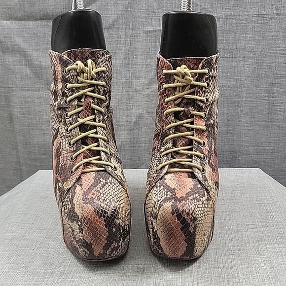 Jeffrey Campbell Lita Snake Print Boot -  Platform, Tall Heel, Women's SZ 39 - Picture 2 of 13
